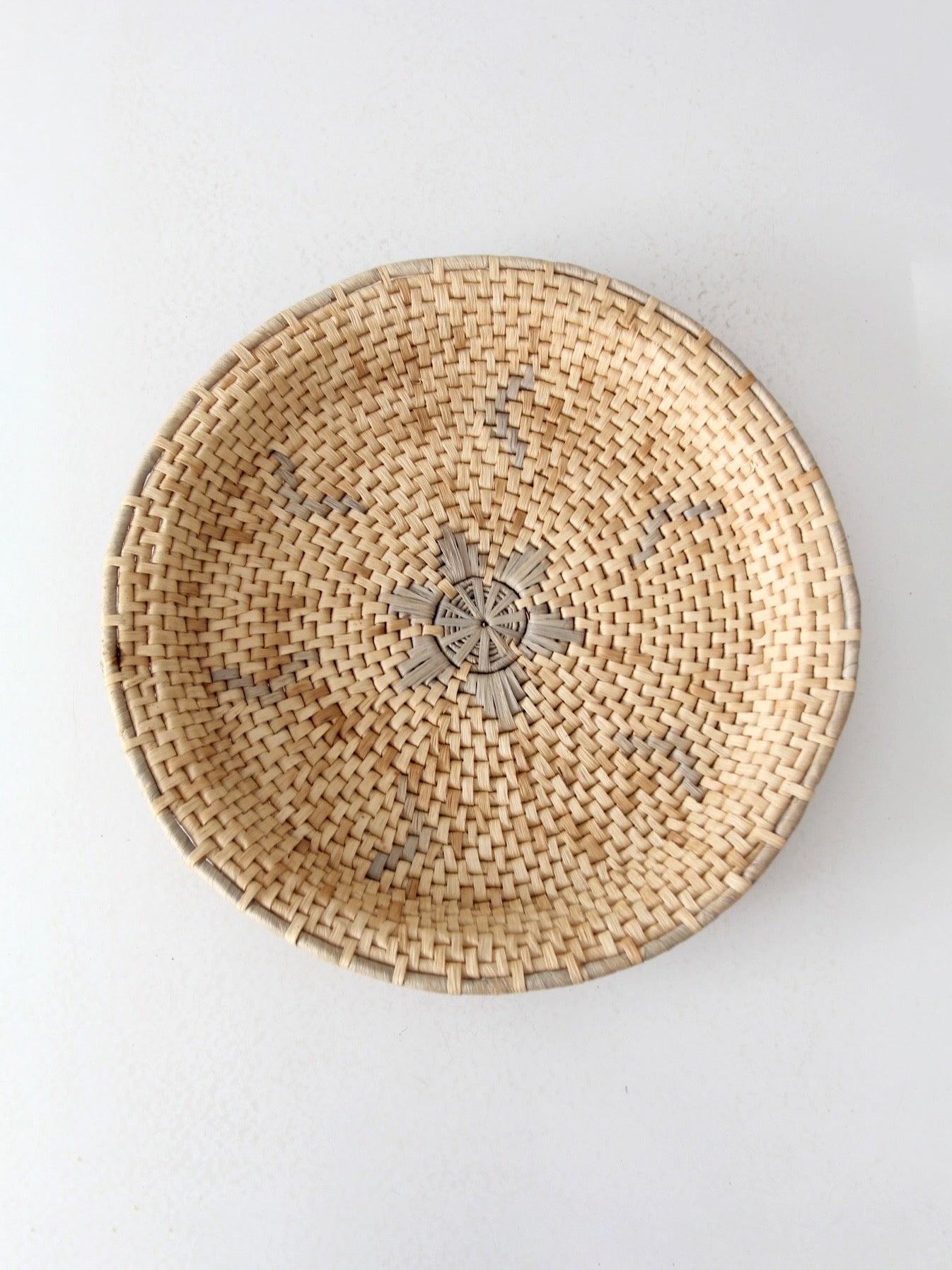 vintage woven basket tray