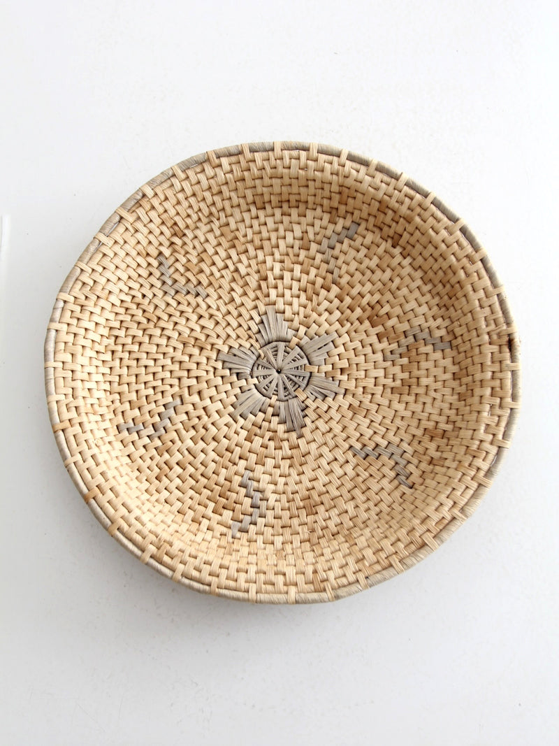 vintage woven basket tray