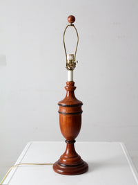 mid-century American turned wood table lamp