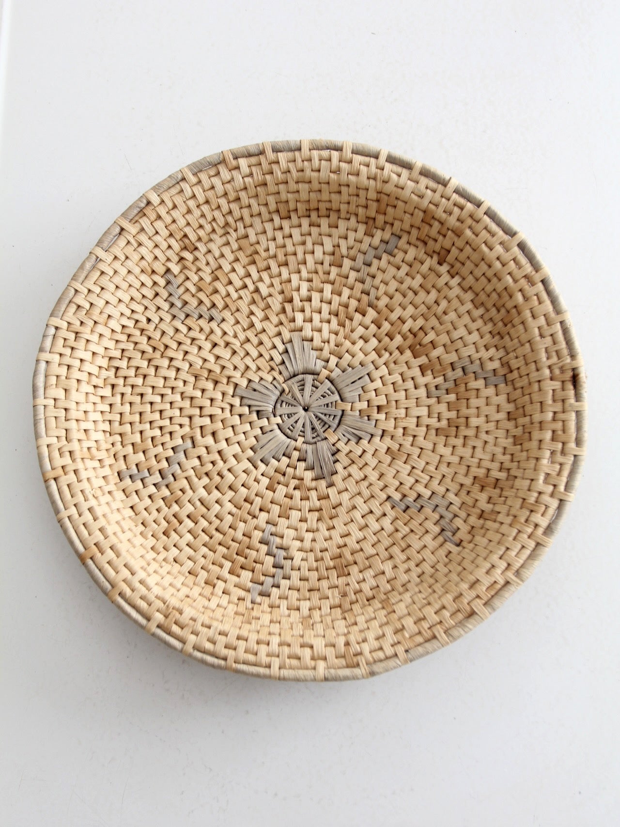 vintage woven basket tray