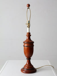 mid-century American turned wood table lamp