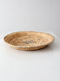 vintage woven basket tray