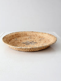 vintage woven basket tray