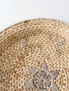 vintage woven basket tray