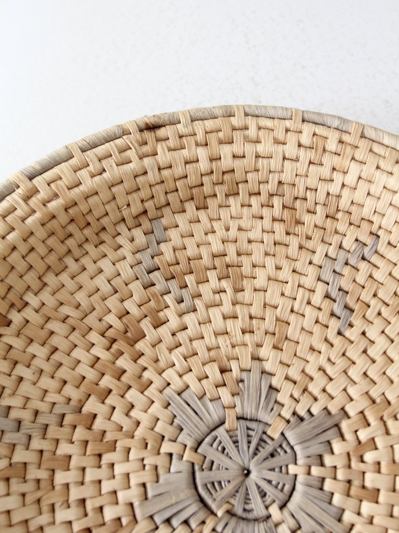vintage woven basket tray