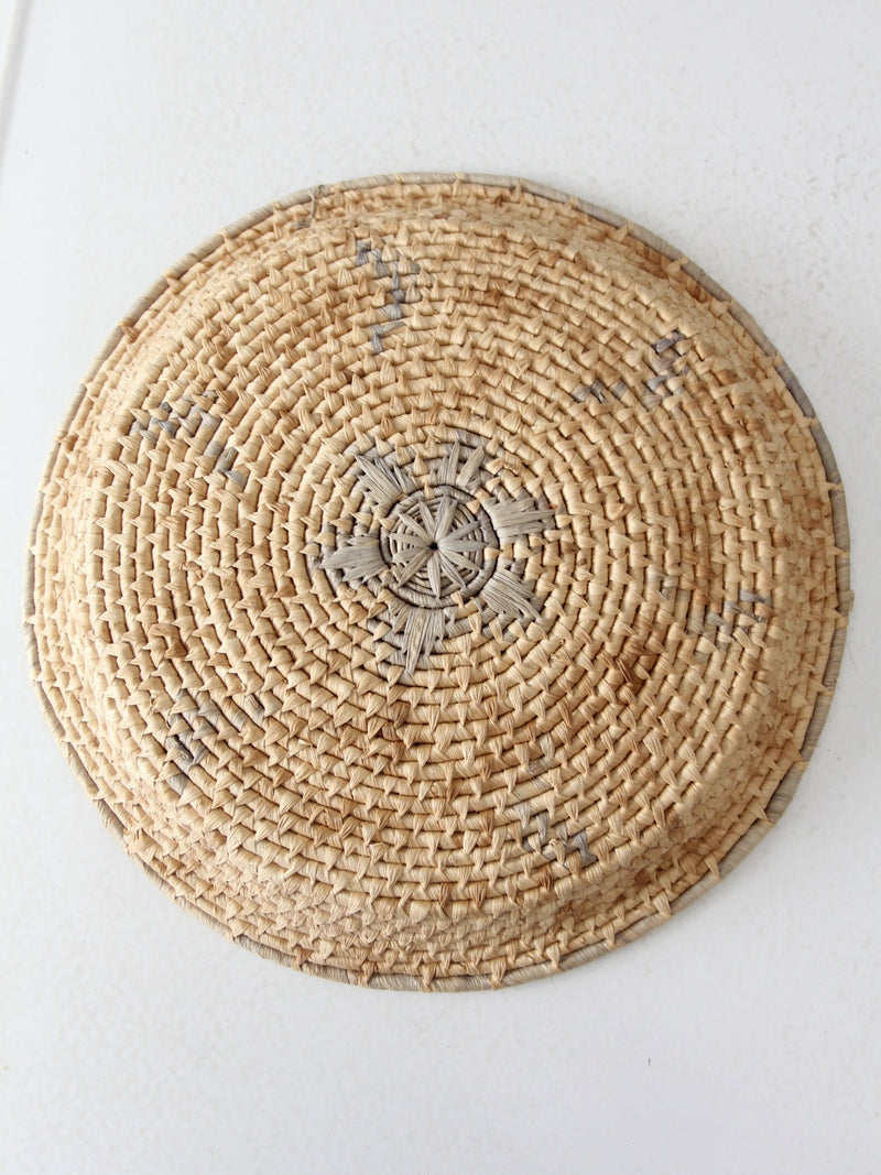 vintage woven basket tray