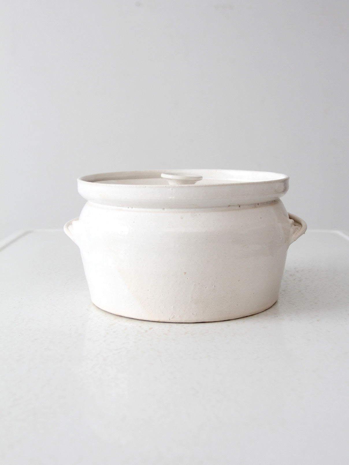 vintage studio pottery lidded bowl