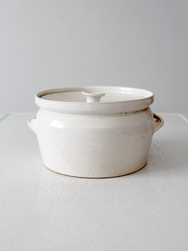 vintage studio pottery lidded bowl