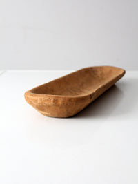 antique hand-carved wooden dough bowl