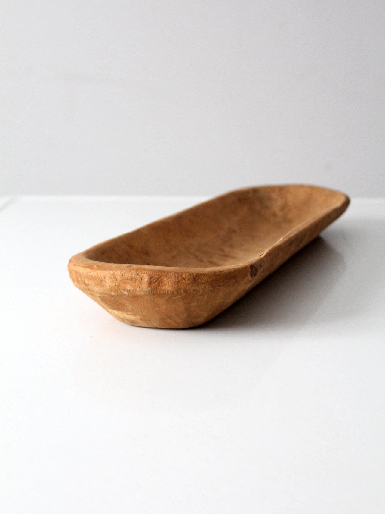 antique hand-carved wooden dough bowl