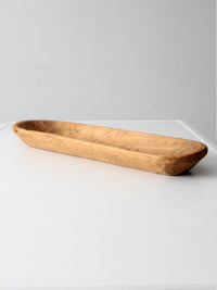 antique hand-carved wooden dough bowl