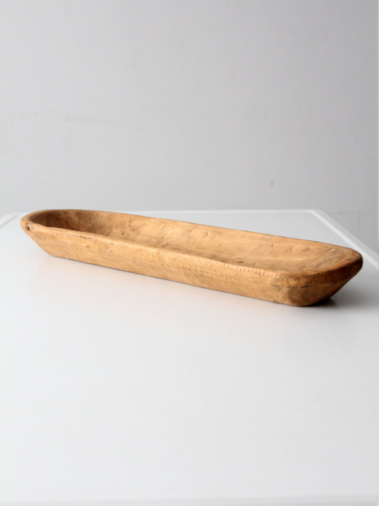 antique hand-carved wooden dough bowl