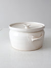 vintage studio pottery lidded bowl
