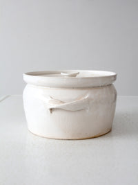 vintage studio pottery lidded bowl