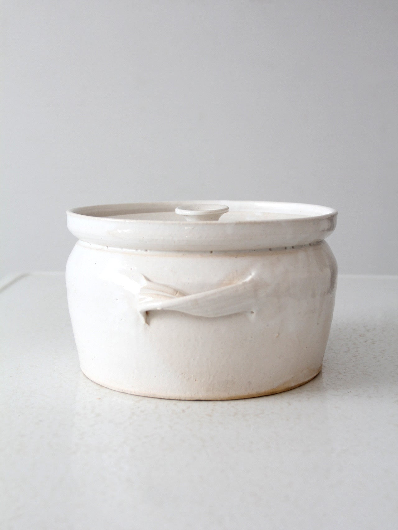 vintage studio pottery lidded bowl