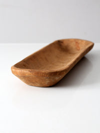 antique hand-carved wooden dough bowl