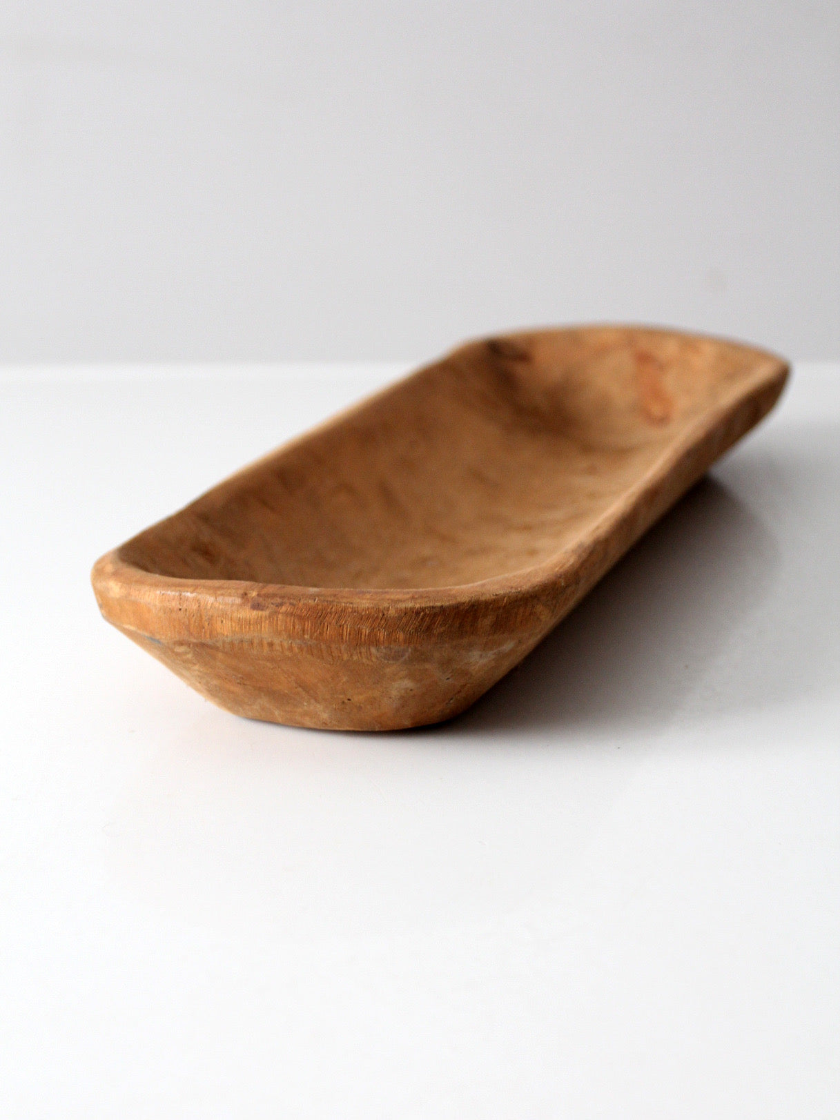antique hand-carved wooden dough bowl