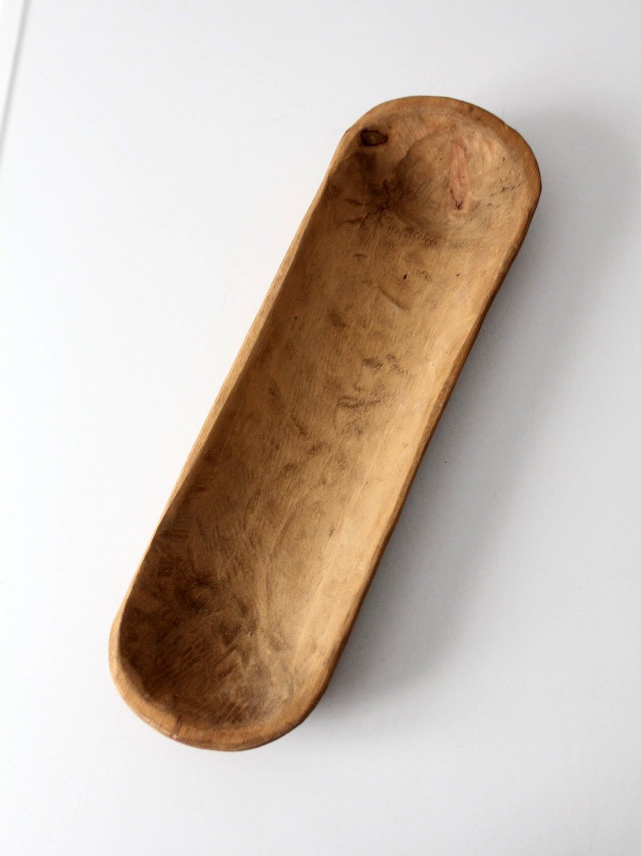 antique hand-carved wooden dough bowl