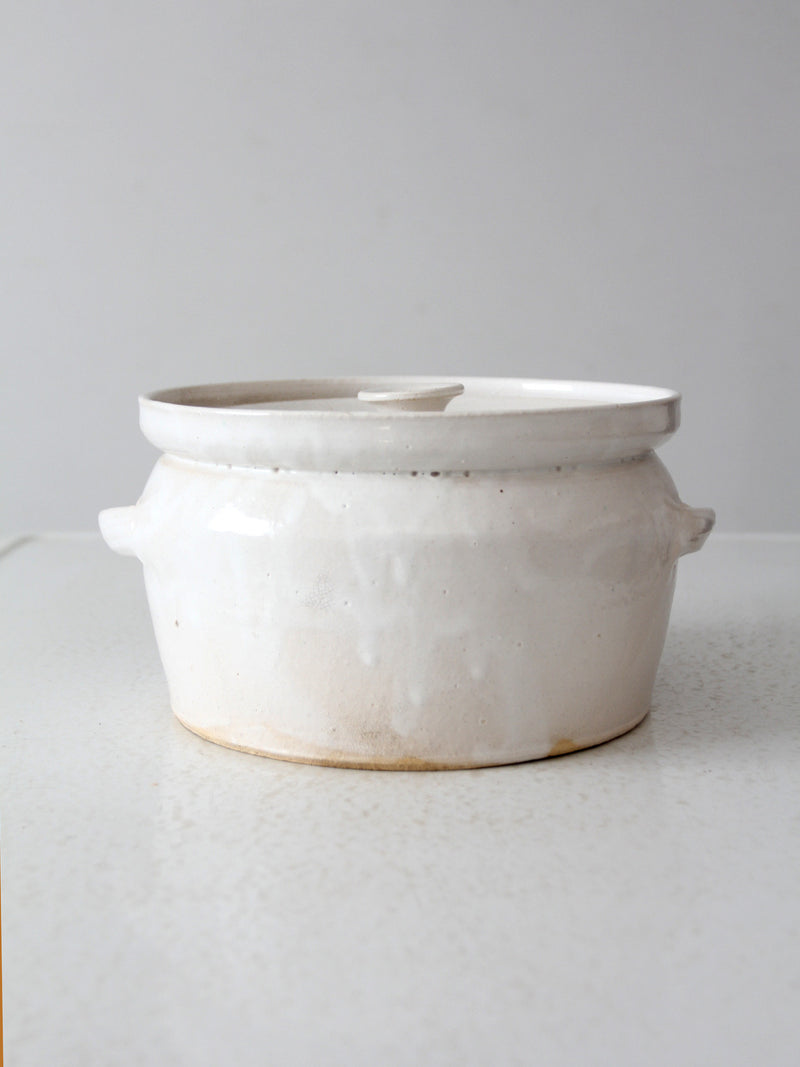 vintage studio pottery lidded bowl