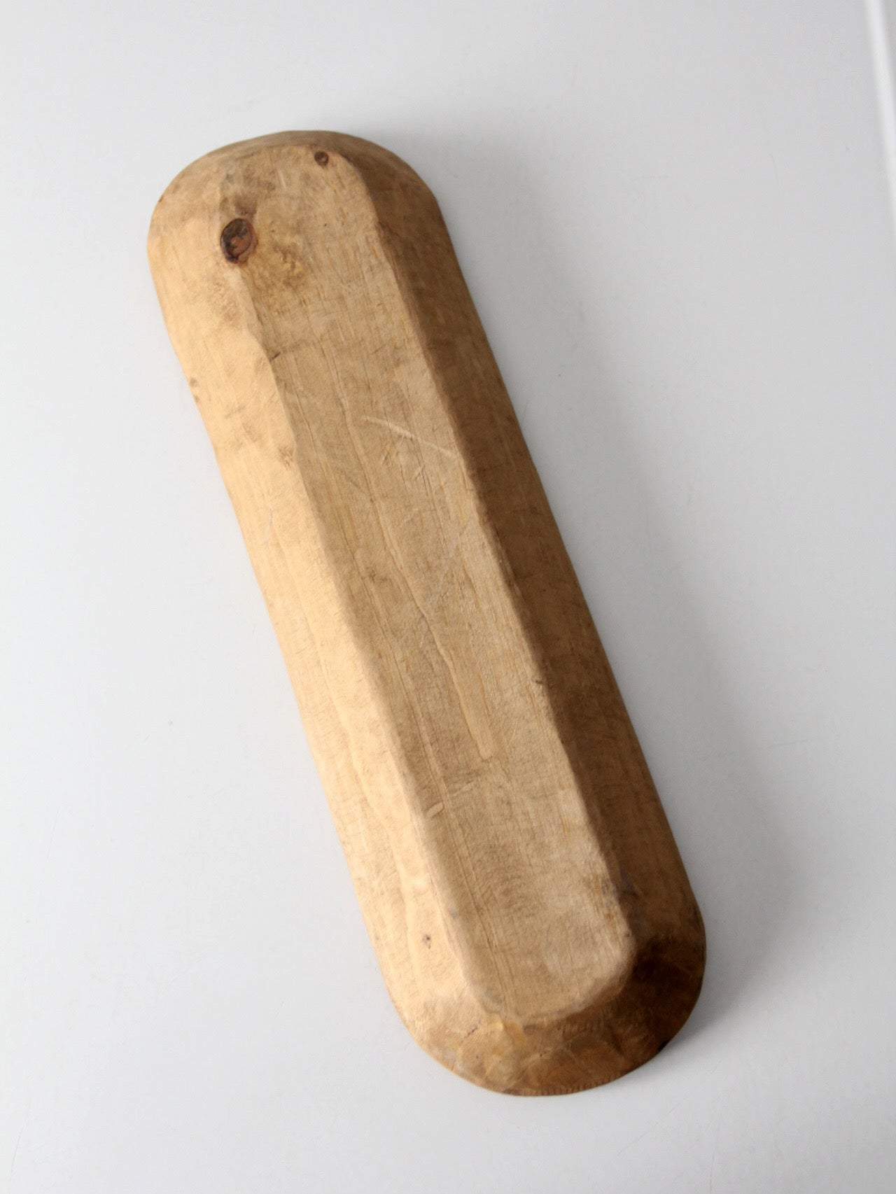 antique hand-carved wooden dough bowl