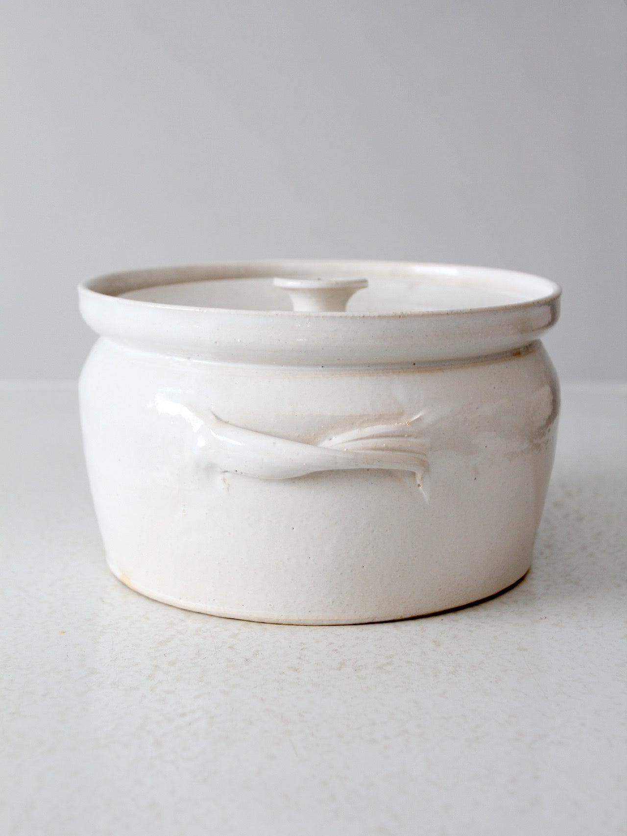 vintage studio pottery lidded bowl