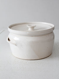 vintage studio pottery lidded bowl