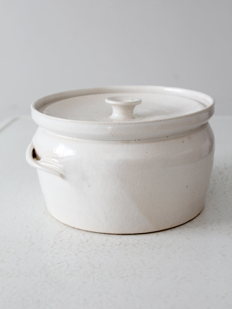 vintage studio pottery lidded bowl