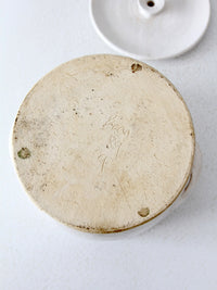 vintage studio pottery lidded bowl