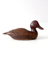 vintage carved wood duck