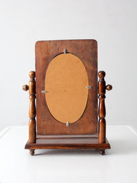 early 20th century wooden vanity mirror
