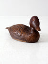 vintage carved wood duck