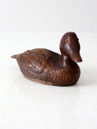vintage carved wood duck