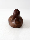 vintage carved wood duck