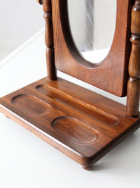 early 20th century wooden vanity mirror
