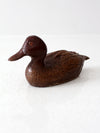 vintage carved wood duck