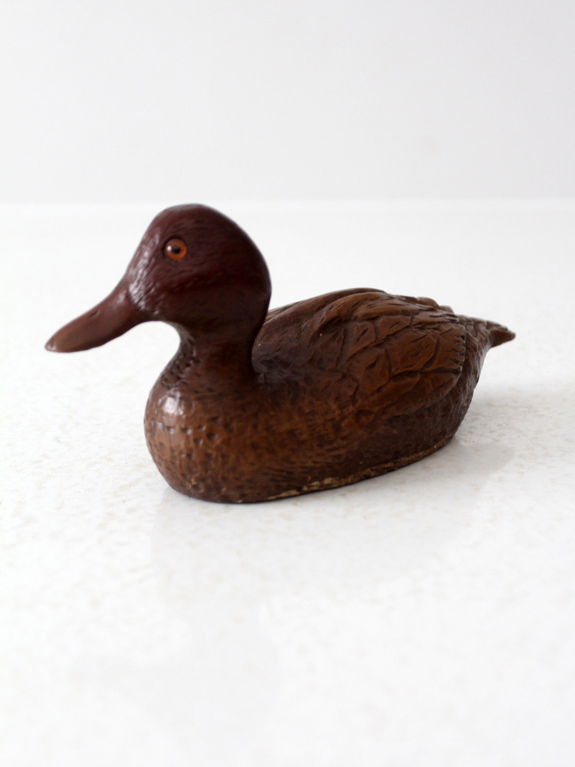 vintage carved wood duck