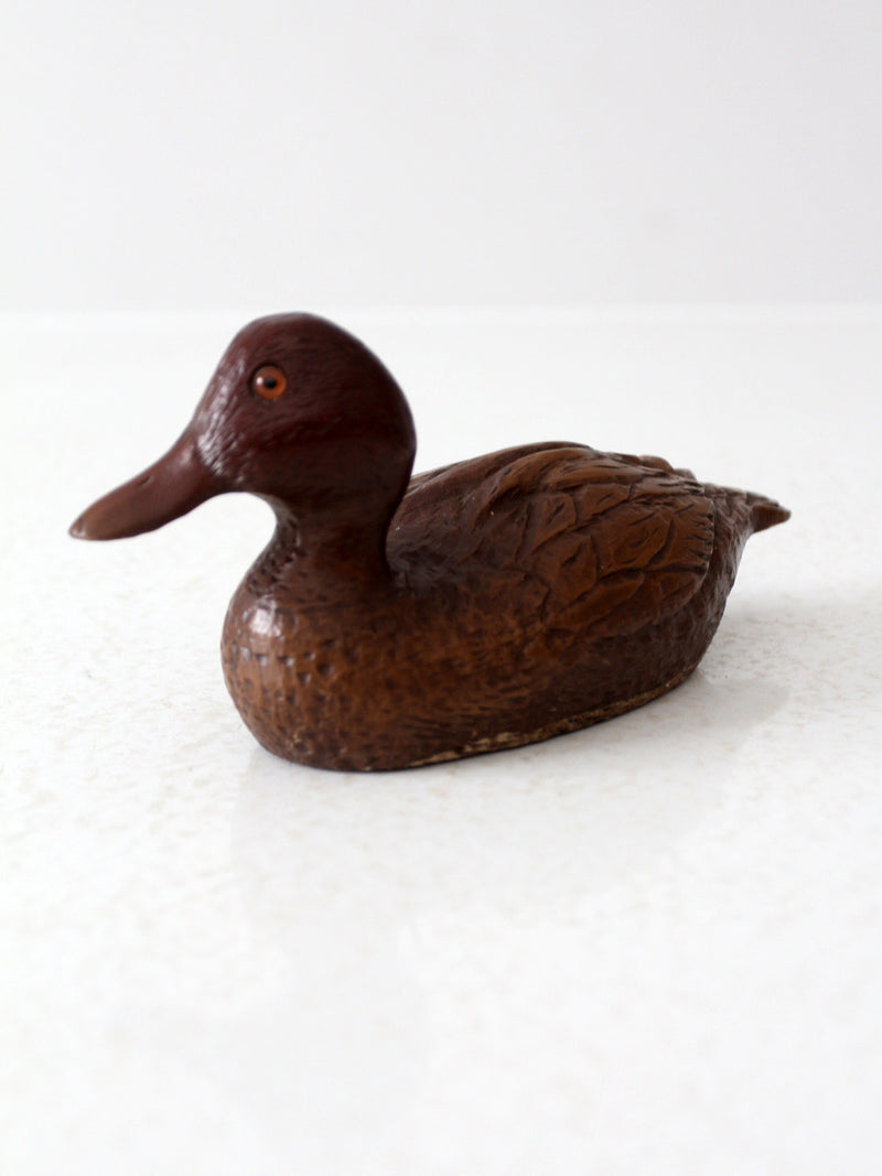 vintage carved wood duck
