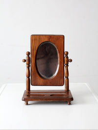 early 20th century wooden vanity mirror