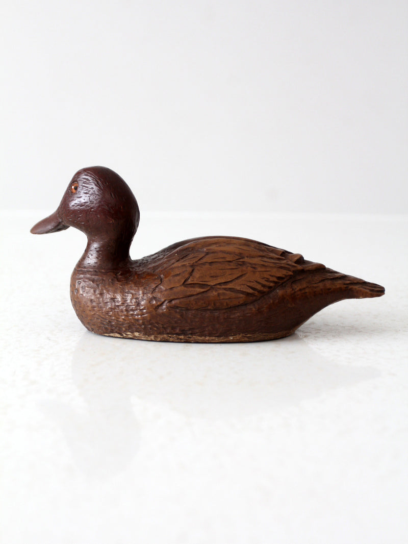 vintage carved wood duck