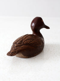 vintage carved wood duck