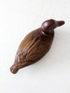 vintage carved wood duck