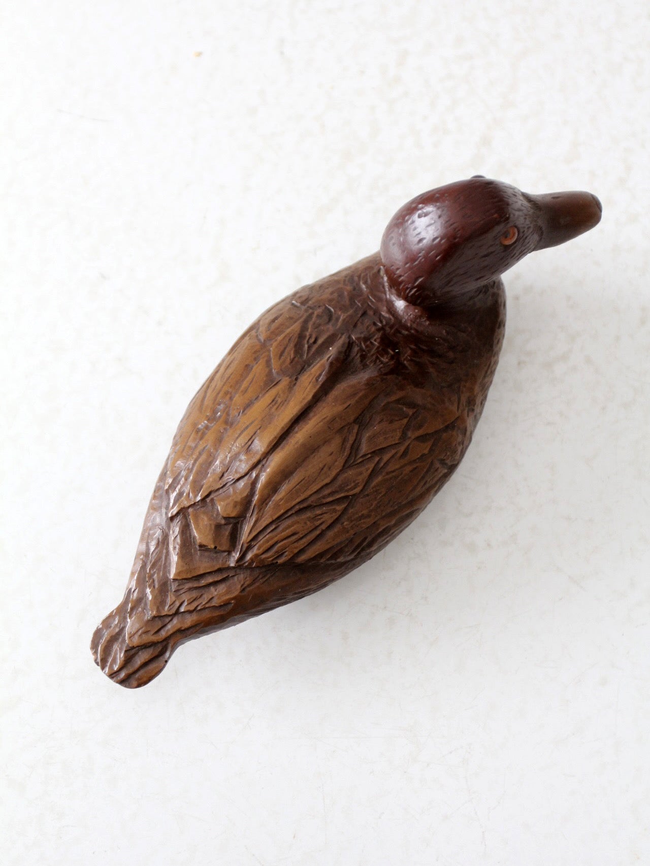 vintage carved wood duck