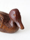 vintage carved wood duck