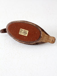 vintage carved wood duck