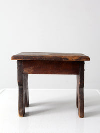 antique wooden footstool