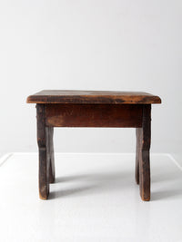 antique wooden footstool