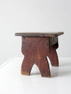 antique wooden footstool