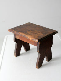 antique wooden footstool