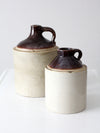 antique stoneware crock jugs set of 2