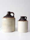 antique stoneware crock jugs set of 2